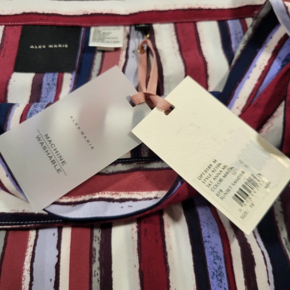 NWT*Alex Marie Wrap Skirt*Women's 10*Stripe* - Picture 8 of 9